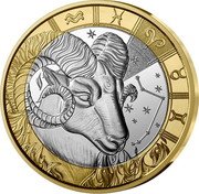 France 5 Euro (Astrological Signs. Aries) coin reverse France 5 Euro (Astrological Signs. Aries) coin reverse
