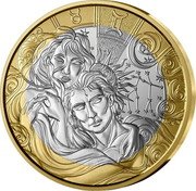 France 5 Euro (Astrological Signs. Gemini) coin reverse France 5 Euro (Astrological Signs. Gemini) coin reverse