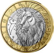 France 5 Euro (Astrological Signs. Leo) coin reverse France 5 Euro (Astrological Signs. Leo) coin reverse