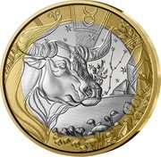 France 5 Euro (Astrological Signs. Taurus) coin reverse France 5 Euro (Astrological Signs. Taurus) coin reverse