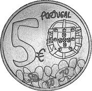Portugal 5 Euro (Draw the Coin. Knowledge, Education, and Technology) PORTUGAL 5 € 500 20 10 coin obverse Portugal 5 Euro (Draw the Coin. Knowledge, Education, and Technology) PORTUGAL 5 € 500 20 10 coin obverse