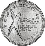 Portugal 5 Euro (Xutos & Pontapes) XUTOS & PONTAPÉS 5€ ROCK 'N' ROLL DESDE 1979 coin obverse Portugal 5 Euro (Xutos & Pontapes) XUTOS & PONTAPÉS 5€ ROCK 'N' ROLL DESDE 1979 coin obverse
