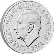 UK 5 Pounds (Paul McCartney. Colored) CHARLES III D G REX F D 5 POUNDS 2024 MJ coin obverse UK 5 Pounds (Paul McCartney. Colored) CHARLES III D G REX F D 5 POUNDS 2024 MJ coin obverse