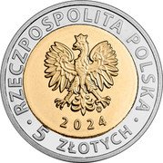 Poland 5 Zlotych Lancut Castle 2024 MW RZECZPOSPOLITA POLSKA MW 2024 5 ZŁOTYCH coin obverse Poland 5 Zlotych Lancut Castle 2024 MW RZECZPOSPOLITA POLSKA MW 2024 5 ZŁOTYCH coin obverse