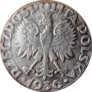Poland 5 Zlotych (Pattern Coin) 5 ZLOTYCH 5 coin obverse Poland 5 Zlotych (Pattern Coin) 5 ZLOTYCH 5 coin obverse