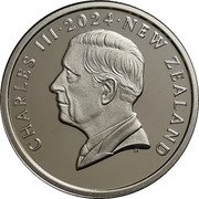 New Zealand 50 Cents (Charles III. Circulation Coin) CHARLES III NEW ZEALAND 2024 DT coin obverse New Zealand 50 Cents (Charles III. Circulation Coin) CHARLES III NEW ZEALAND 2024 DT coin obverse