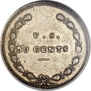 USA 50 Cents (Hard Times Token. Feuchtwanger) F.S. 50 CENTS coin reverse USA 50 Cents (Hard Times Token. Feuchtwanger) F.S. 50 CENTS coin reverse