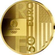 France 50 Euro (Handover Paris-Los Angeles) R F 50 EURO PARIS 2024 coin obverse