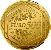 France 500 Euro (Astrological Signs. Astrological Wheel) RÉPUBLIQUE FRANÇAISE EURO 500 2025 coin obverse France 500 Euro (Astrological Signs. Astrological Wheel) RÉPUBLIQUE FRANÇAISE EURO 500 2025 coin obverse