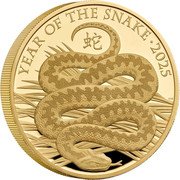 UK 500 Pounds (Lunar Year of the Snake 蛇) YEAR OF THE SNAKE 2025 蛇 CTC coin reverse