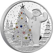 UK 500 Pounds (Snowman and Christmas Tree. Gemstones)  coin reverse UK 500 Pounds (Snowman and Christmas Tree. Gemstones)  coin reverse