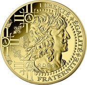 France 5000 Euro (The Louis d'Or) LIBERTÉ ÉGALITÉ FRATERNITÉ 2024 coin reverse France 5000 Euro (The Louis d'Or) LIBERTÉ ÉGALITÉ FRATERNITÉ 2024 coin reverse