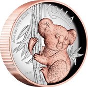 Australia 8 Dollars Australian Koala. Rose Gilded 2024 P125 IJ 2024 5OZ 9999 SILVER KOALA P125 coin reverse Australia 8 Dollars Australian Koala. Rose Gilded 2024 P125 IJ 2024 5OZ 9999 SILVER KOALA P125 coin reverse