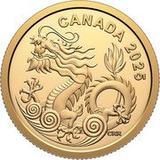 Canada 8 Dollars Water Dragon 2025 CRR CANADA 2025 coin reverse Canada 8 Dollars Water Dragon 2025 CRR CANADA 2025 coin reverse