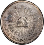 Mexico 8 Reales (Pattern. Reverse Trial) 8 R MO 1823 J M 10 DS 20 CS coin obverse Mexico 8 Reales (Pattern. Reverse Trial) 8 R MO 1823 J M 10 DS 20 CS coin obverse