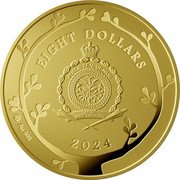 Niue Eight Dollars Tree of Feelings. Diamond 2024 ʟMㅈ Proof PUBLIC SEAL OF NIUE ATUA NIUE TUKULAGI ʟMㅈ AU 999 EIGHT DOLLARS 2024 coin obverse Niue Eight Dollars Tree of Feelings. Diamond 2024 ʟMㅈ Proof PUBLIC SEAL OF NIUE ATUA NIUE TUKULAGI ʟMㅈ AU 999 EIGHT DOLLARS 2024 coin obverse