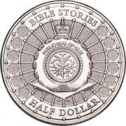 Niue Half Dollar Let There Be Light 2025  Prooflike BIBLE STORIES PUBLIC SEAL OF NIUE ATUA NIUE TUKULAGI HALF DOLLAR coin obverse