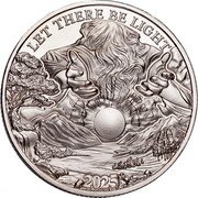 Niue Half Dollar Let There Be Light 2025  Prooflike LET THERE BE LIGHT 2025 coin reverse