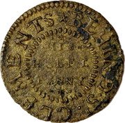 UK Half Penny (London St. Clements. Thos Springall) BEHIND ST CLEMENTS HIS HALFE PENNY coin reverse UK Half Penny (London St. Clements. Thos Springall) BEHIND ST CLEMENTS HIS HALFE PENNY coin reverse
