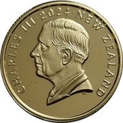 New Zealand One Dollar (Charles III. Circulation Coin) CHARLES III NEW ZEALAND 2024 DT coin obverse New Zealand One Dollar (Charles III. Circulation Coin) CHARLES III NEW ZEALAND 2024 DT coin obverse