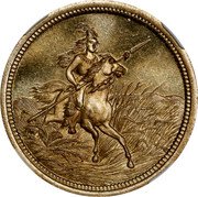 USA One Dollar (Durfee and Peck Dakota Territory)  coin obverse USA One Dollar (Durfee and Peck Dakota Territory)  coin obverse