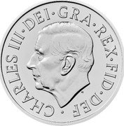 UK One Penny (Charles III Portcullis) CHARLES III DEI GRA REX FID DEF MJ coin obverse UK One Penny (Charles III Portcullis) CHARLES III DEI GRA REX FID DEF MJ coin obverse