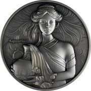 Niue Twelve Dollars Zodiac. Aquarius 2024 AQUARIUS coin reverse Niue Twelve Dollars Zodiac. Aquarius 2024 AQUARIUS coin reverse