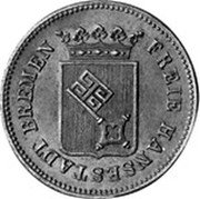 Germany 1/2 Groten 1841 KM# 236 Bremen / Free City / Regular Coinage coin obverse