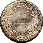 Germany 1/2 Gulden 1838 KM# 794 Bavaria / Kingdom / Regular Coinage coin reverse Germany 1/2 Gulden 1838 KM# 794 Bavaria / Kingdom / Regular Coinage coin reverse
