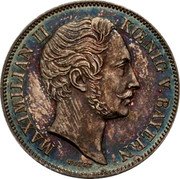 Germany 1/2 Gulden 1861 KM# 825 Bavaria / Kingdom / Regular Coinage coin obverse