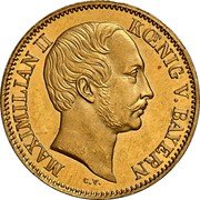 Germany 1/2 Krone 1864 KM# 853 Bavaria / Kingdom / Regular Coinage coin obverse