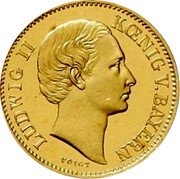 Germany 1/2 Krone 1866 KM# 870 Bavaria / Kingdom / Regular Coinage coin obverse