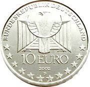Germany 10 Euro 2002 D Proof KM# 216 Euro Coinage coin obverse