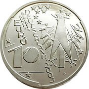 Germany 10 Euro 2003 D Proof KM# 225 Euro Coinage coin obverse