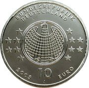 Germany 10 Euro 2005 J Proof KM# 238 Euro Coinage coin obverse