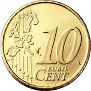 Germany 10 Euro Cent 2002 A Proof KM# 210 Euro Coinage coin reverse