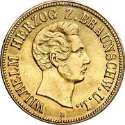 Germany 10 Thaler 1850 B KM# 1141 Brunswick-Wolfenbüttel / Duchy / Regular Coinage coin obverse