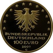 Germany 100 Euro 2007 G KM# 267 Euro Coinage coin obverse