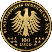 Germany 100 Euro 2008 F KM# 270 Euro Coinage coin obverse