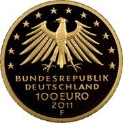 Germany 100 Euro 2011 F KM# 304 Euro Coinage coin obverse