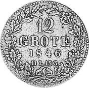 Germany 12 Grote (1/6 Thaler) 1846 KM# 232 Bremen / Free City / Regular Coinage coin reverse