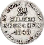 Germany 2-1/2 Silbergroschen 1848 KM# 10 Birkenfeld / Countship / Regular Coinage coin reverse