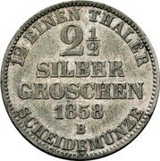 Germany 2-1/2 Silbergroschen 1858 KM# 19 Birkenfeld / Countship / Regular Coinage coin reverse