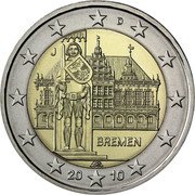 Germany 2 Euro 2010 J Proof KM# 285 Euro Coinage coin obverse