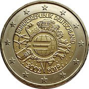 Germany 2 Euro 2012 F Proof KM# 306 Euro Coinage coin obverse Germany 2 Euro 2012 F Proof KM# 306 Euro Coinage coin obverse