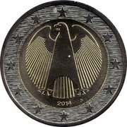 Germany 2 Euro 2014 A KM# 258 Euro Coinage coin obverse