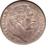 Germany 2 Gulden 1856 KM# 828 Bavaria / Kingdom / Regular Coinage coin obverse