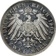 Germany 2 Mark KM# 913 Bavaria / Kingdom / Reform Coinage coin reverse Germany 2 Mark KM# 913 Bavaria / Kingdom / Reform Coinage coin reverse