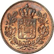 Germany 2 Pfennig 1843 KM# 798 Bavaria / Kingdom / Regular Coinage coin obverse