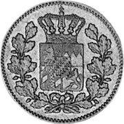 Germany 2 Pfennig 1865 KM# 857 Bavaria / Kingdom / Regular Coinage coin obverse